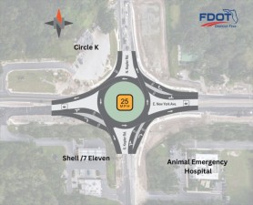 S.R. 44 and Kepler Road Single-Lane Roundabout Map