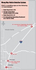 I-4 Wrong Way Driving Detection System Interchange Map